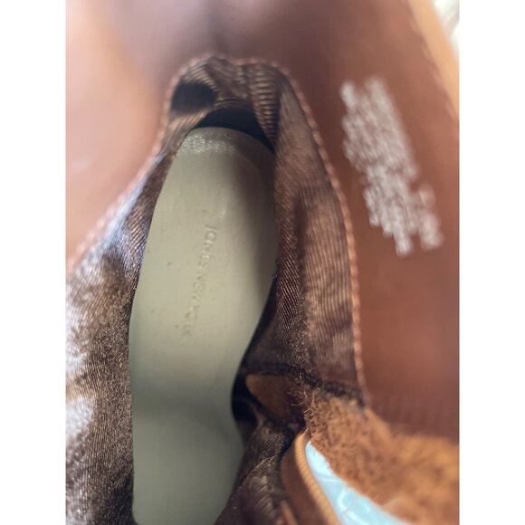 Jones New York Women's Brown Leather Strappy Ankle Booties Block Heel Size 7.5 - Picture 9 of 10